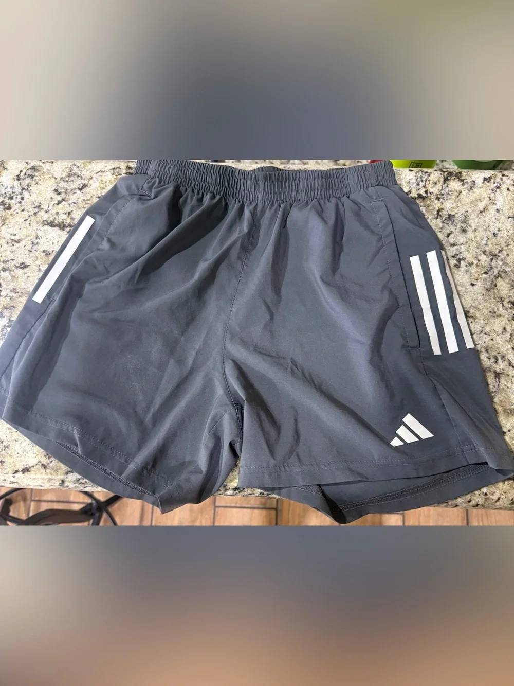 2 Pair Adidas Men’s Gray Athletic Running Shorts